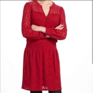 Red Anthropologie Dress